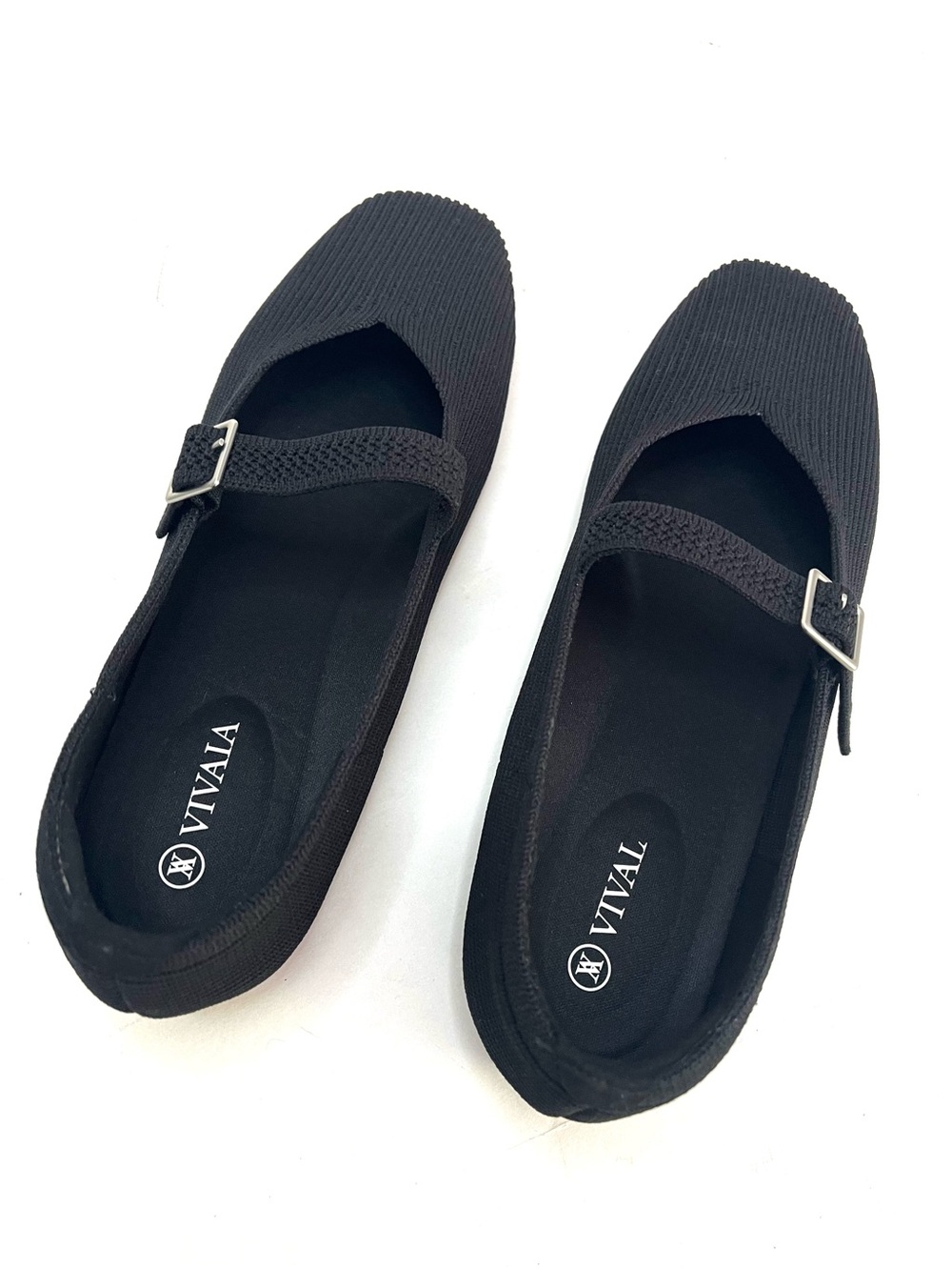 Vivaia Margot Mary Jane Square-Toe Flats in Black - Sz EU39/US8 - Picture 5 of 9